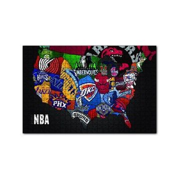 Cakapuzzle NBA Takım Logoları 120 Parça Ahşap Puzzle