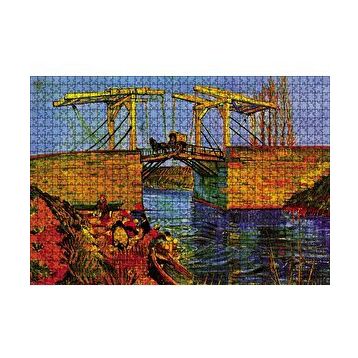 Cakapuzzle Nehir Çamaşır Yıkayan Kadınlar ve Köprü 120 Parça Ahşap Puzzle
