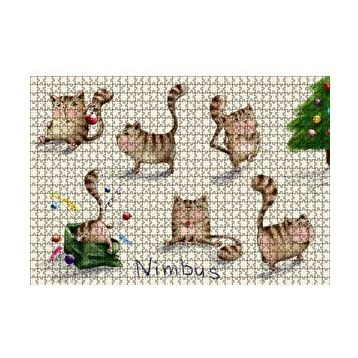 Cakapuzzle Nimbus Yaramaz Kediler 120 Parça Ahşap Puzzle