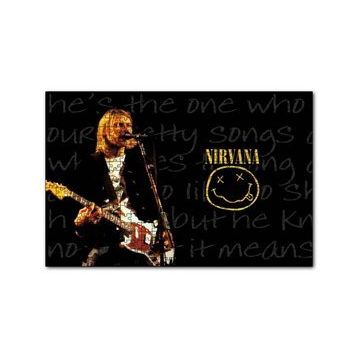 Cakapuzzle Nirvana Kurt Cobain Elektrogitar Smiley 120 Parça Ahşap Puzzle