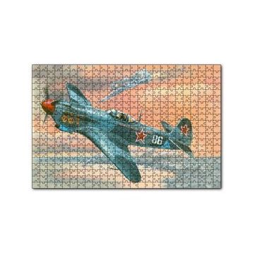 Cakapuzzle Nostalfik Savaş Uçağı Çizim Sanat 120 Parça Ahşap Puzzle
