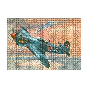 Cakapuzzle Nostalfik Savaş Uçağı Çizim Sanat 120 Parça Ahşap Puzzle