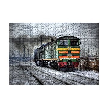 Cakapuzzle Nostaljik Elektrikli Renkli Tren 120 Parça Ahşap Puzzle