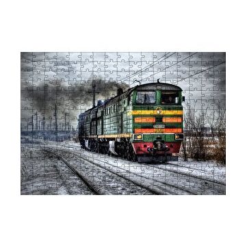 Cakapuzzle Nostaljik Elektrikli Renkli Tren 120 Parça Ahşap Puzzle