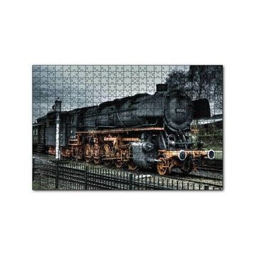 Cakapuzzle Nostaljik Kara Tren Görseli 120 Parça Ahşap Puzzle