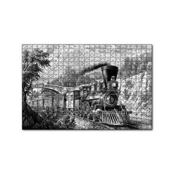 Cakapuzzle Nostaljik Kömürlü Tiren Görseli 120 Parça Ahşap Puzzle