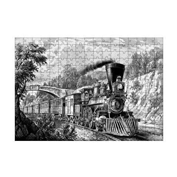 Cakapuzzle Nostaljik Kömürlü Tiren Görseli 120 Parça Ahşap Puzzle