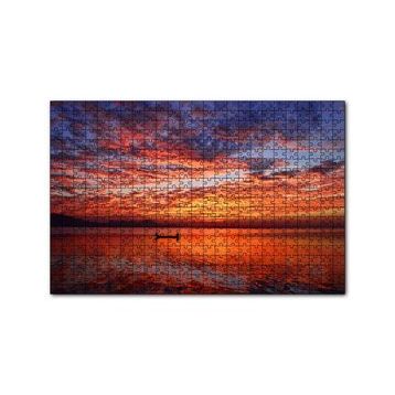 Cakapuzzle Okyanus Tekne Bulutlar ve Muhteşem Yansımaları 120 Parça Ahşap Puzzle