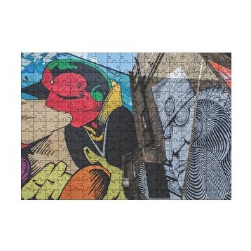 Cakapuzzle Öpüşen Çift Bina Boyama 120 Parça Ahşap Puzzle