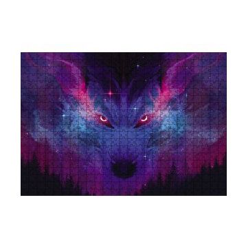 Cakapuzzle Orman Gökyüzünden Kurt Figürü 120 Parça Ahşap Puzzle