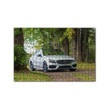 Cakapuzzle Orman Patikası ve Gri Mercedes 120 Parça Ahşap Puzzle
