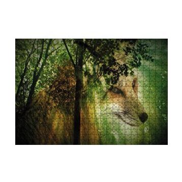 Cakapuzzle Orman Tilki Figürü 120 Parça Ahşap Puzzle