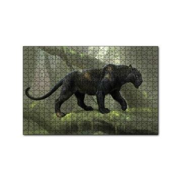Cakapuzzle Orman Ve Kara Panter Görseli 120 Parça Ahşap Puzzle