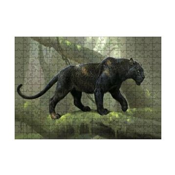 Cakapuzzle Orman Ve Kara Panter Görseli 120 Parça Ahşap Puzzle