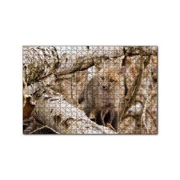 Cakapuzzle Ormanda Ağaçlar Arasındaki Yavru Tilki 120 Parça Ahşap Puzzle