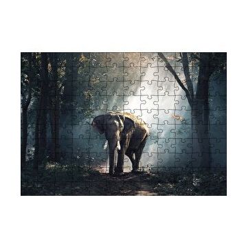 Cakapuzzle Ormanda Fil 120 Parça Ahşap Puzzle