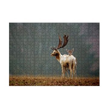 Cakapuzzle Ormanda Geyik Ve Yavrusu 120 Parça Ahşap Puzzle