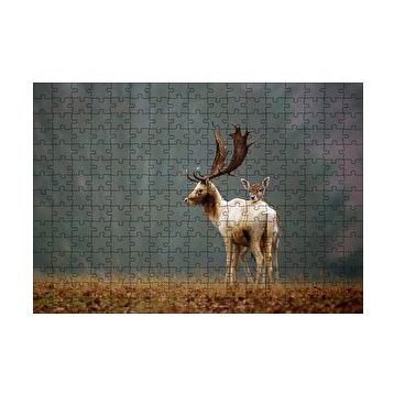 Cakapuzzle Ormanda Geyik Ve Yavrusu 120 Parça Ahşap Puzzle