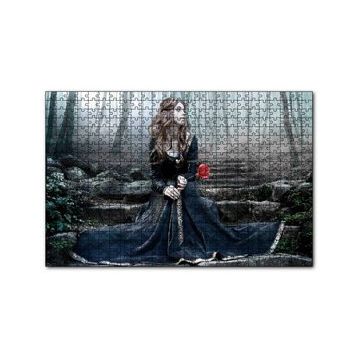 Cakapuzzle Ormanda Hüzünlü Güzel Kadın 120 Parça Ahşap Puzzle