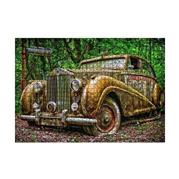 Cakapuzzle Ormanda Terkedilmiş Rolls Royce 120 Parça Ahşap Puzzle
