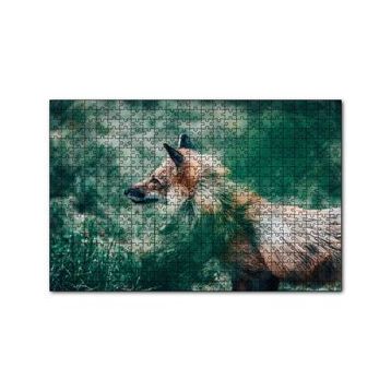 Cakapuzzle Ormanda Yeşillikler Arasındaki Tilki 120 Parça Ahşap Puzzle