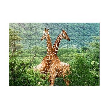 Cakapuzzle Ormanda Zürafa Çifti 120 Parça Ahşap Puzzle