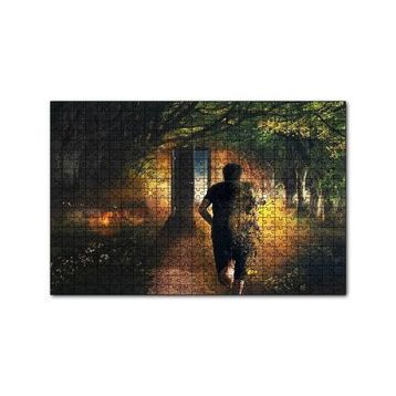 Cakapuzzle Ormandaki Fantastik Kapı ve Adam 120 Parça Ahşap Puzzle