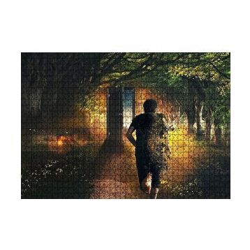 Cakapuzzle Ormandaki Fantastik Kapı ve Adam 120 Parça Ahşap Puzzle