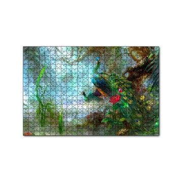 Cakapuzzle Ormandaki Tavuskuşu Çitti Görseli 120 Parça Ahşap Puzzle