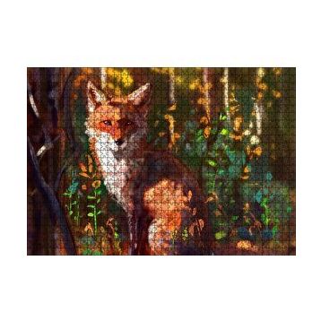 Cakapuzzle Ormandaki Tilki Dijital Sanat 120 Parça Ahşap Puzzle