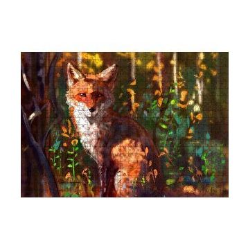 Cakapuzzle Ormandaki Tilki Dijital Sanat 120 Parça Ahşap Puzzle
