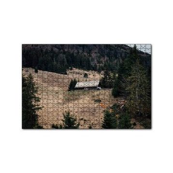 Cakapuzzle Ormanlar Arasındaki Yalnız Kulübe 120 Parça Ahşap Puzzle