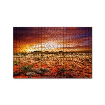 Cakapuzzle Orta Avustralya Çölde Günbatımı 120 Parça Ahşap Puzzle