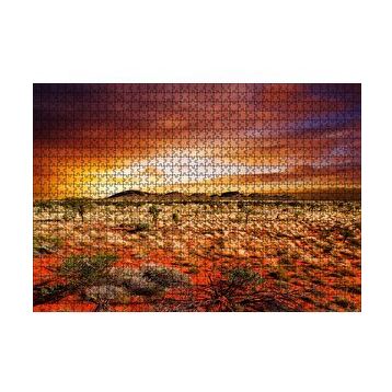 Cakapuzzle Orta Avustralya Çölde Günbatımı 120 Parça Ahşap Puzzle