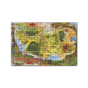 Cakapuzzle Orta Dünya Haritası Renkli 120 Parça Ahşap Puzzle