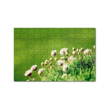 Cakapuzzle Otların Arasında Yeni Açan Çiçekler 120 Parça Ahşap Puzzle