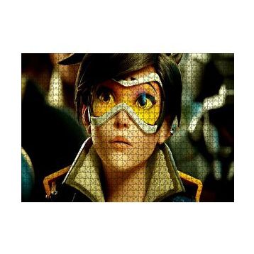 Cakapuzzle Overwatch Agent Tracer Oyunları Görseli 120 Parça Ahşap Puzzle