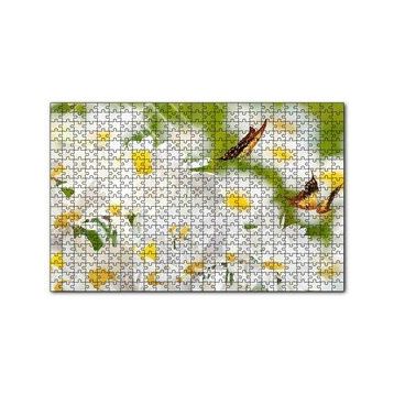 Cakapuzzle Papatyalar ve İki Küçük Kelebek 120 Parça Ahşap Puzzle