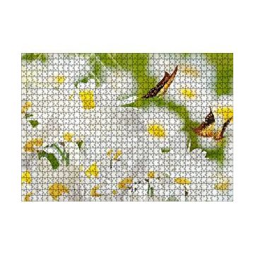Cakapuzzle Papatyalar ve İki Küçük Kelebek 120 Parça Ahşap Puzzle