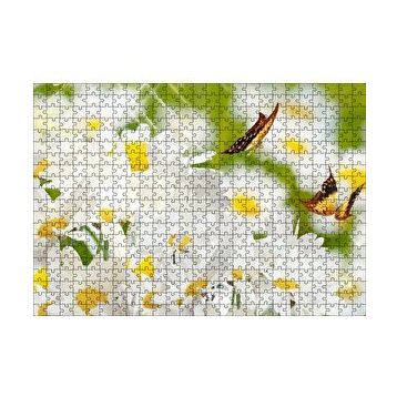 Cakapuzzle Papatyalar ve İki Küçük Kelebek 120 Parça Ahşap Puzzle