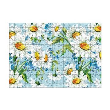 Cakapuzzle Papatyalar ve Menekşeler Dijital Çizim 120 Parça Ahşap Puzzle