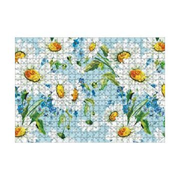 Cakapuzzle Papatyalar ve Menekşeler Dijital Çizim 120 Parça Ahşap Puzzle