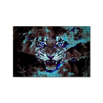Cakapuzzle Parıltılı Kızgın Kaplan 120 Parça Ahşap Puzzle