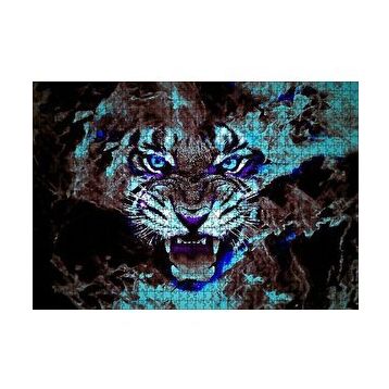 Cakapuzzle Parıltılı Kızgın Kaplan 120 Parça Ahşap Puzzle