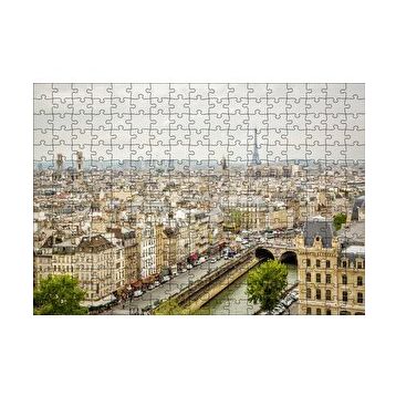 Cakapuzzle Paris Şehri Sen Nehri Eyfel Kulesi Görseli 120 Parça Ahşap Puzzle