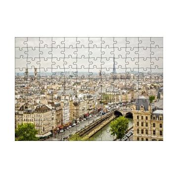 Cakapuzzle Paris Şehri Sen Nehri Eyfel Kulesi Görseli 120 Parça Ahşap Puzzle