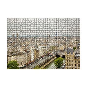 Cakapuzzle Paris Şehri Sen Nehri Eyfel Kulesi Görseli 120 Parça Ahşap Puzzle