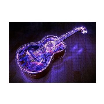 Cakapuzzle Parkede Klasik Gitar Neon Karışık Desenli 120 Parça Ahşap Puzzle