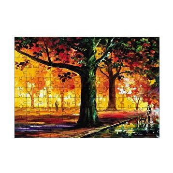 Cakapuzzle Parkta İnsan Manzarası Yağlı Boya 120 Parça Ahşap Puzzle
