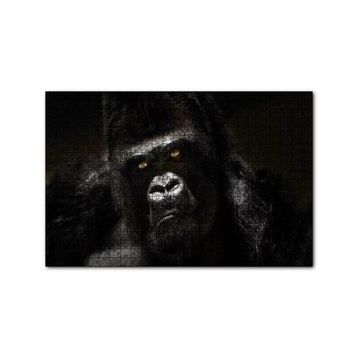 Cakapuzzle Parlak Gözler Goril Görseli 120 Parça Ahşap Puzzle